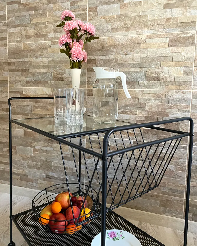 Carrello da cucina nero ALAMO