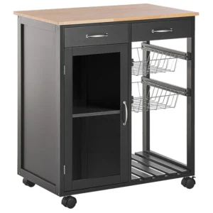 Carrello da cucina nero BOVES
