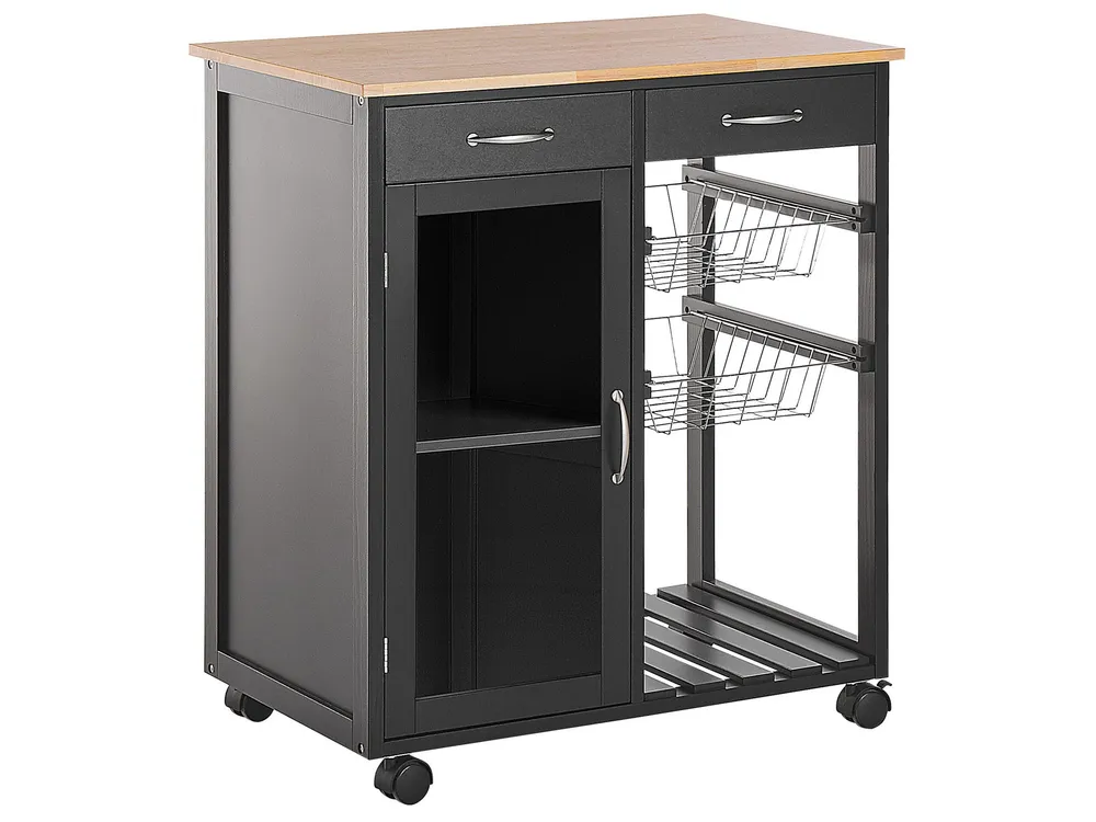Carrello da cucina nero BOVES