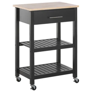 Carrello da cucina nero HIUMA