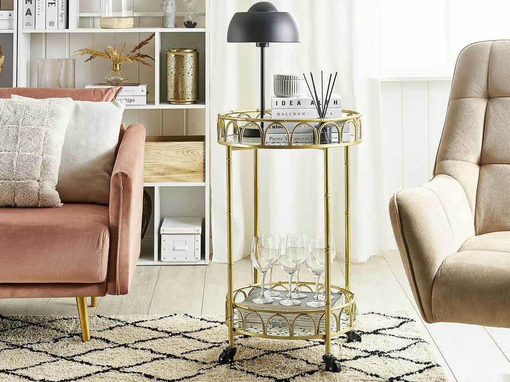 Carrello da cucina oro SHAFTER