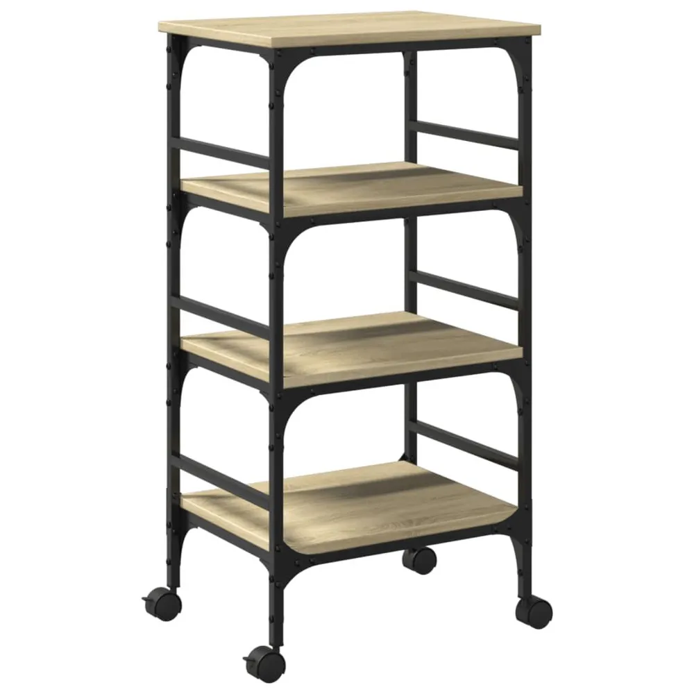 Carrello Cucina Rovere Sonoma 45x35x89,5 cm Legno Multistrato
