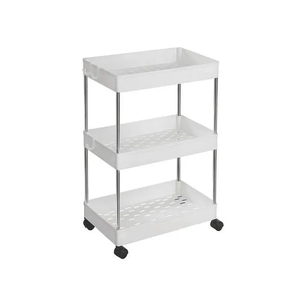 Carrello da cucina SONGMICS con 3 livelli bianco KSC009W01