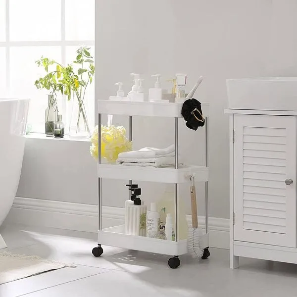 Carrello da cucina SONGMICS con 3 livelli bianco KSC009W01