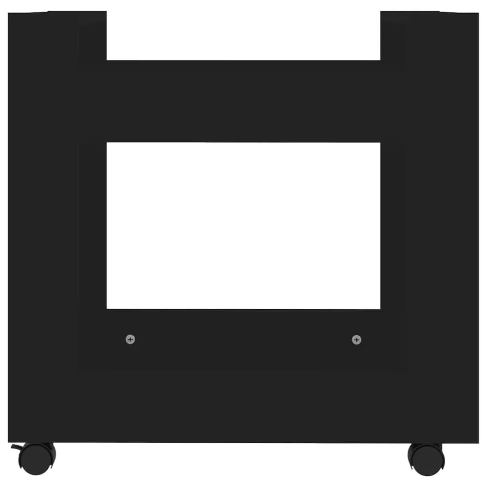 Carrello per Scrivania Nero 60x45x60 cm Legno Multistrato