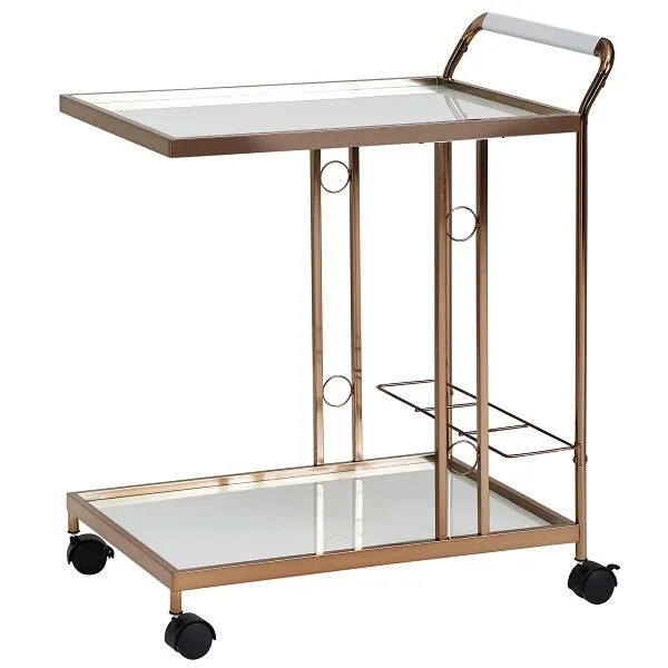 Carrello da portata Wohnling Design oro 67x80x45 cm WL6.008
