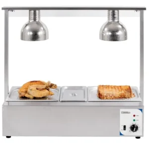 Casselin carving station Riscaldata con ponte termico e bagnomaria due lampade ad infrarossi CPDCBMFRD