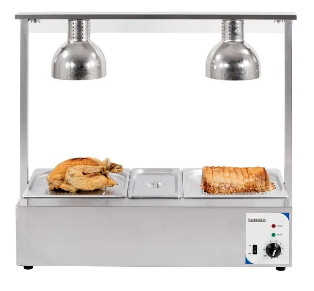 Casselin carving station Riscaldata con ponte termico e bagnomaria due lampade ad infrarossi CPDCBMFRD