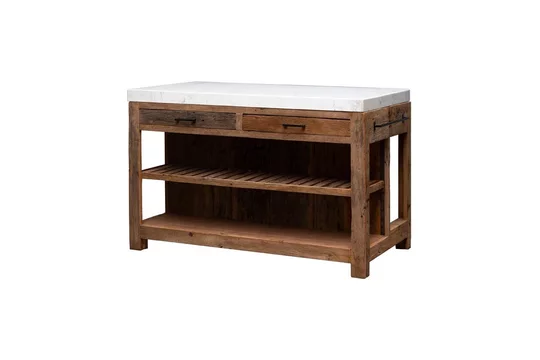 Isola da cucina legno ombroso Bianco Chehoma - 150cm