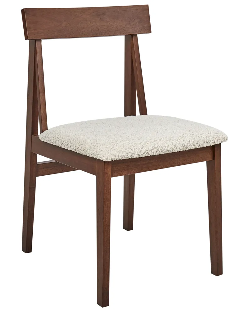 Set 2 Wooden Dining Chairs Dark and Camoscio ISLE Set Completo 12 Pezzi