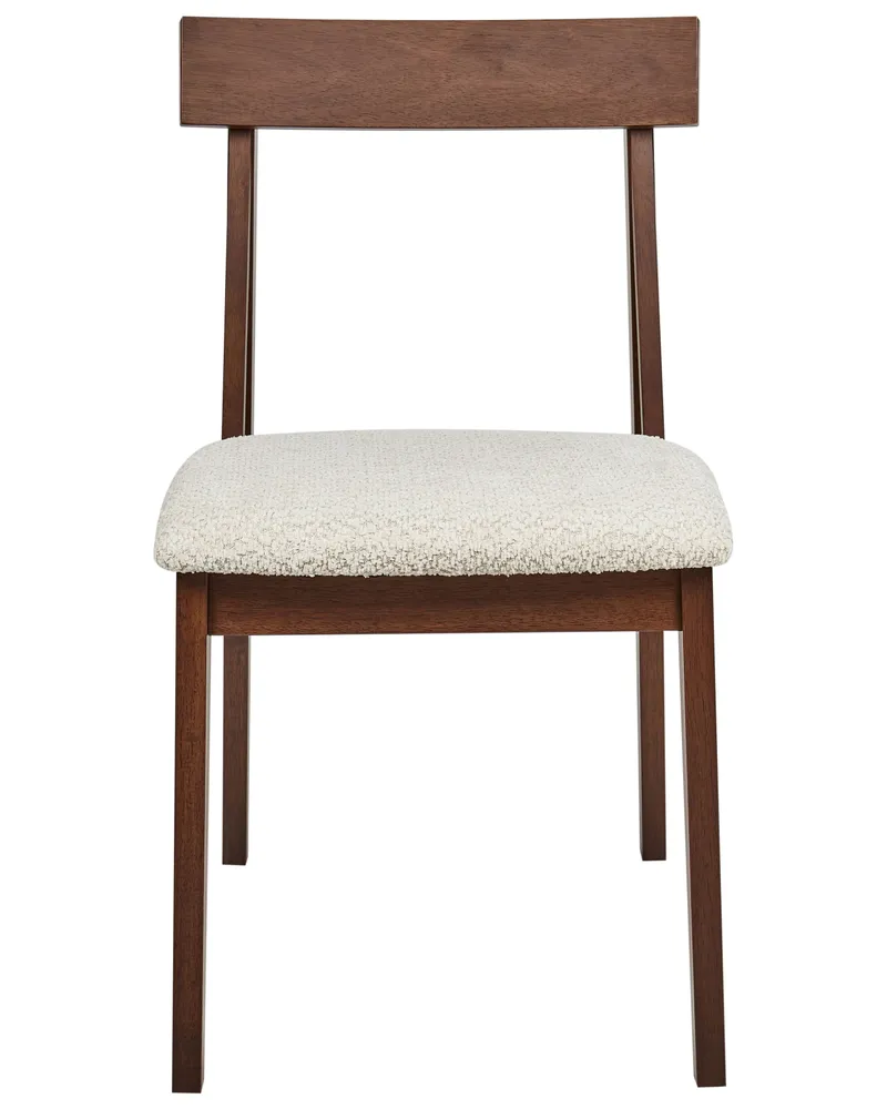 Set 2 Wooden Dining Chairs Dark and Camoscio ISLE Set Completo 12 Pezzi