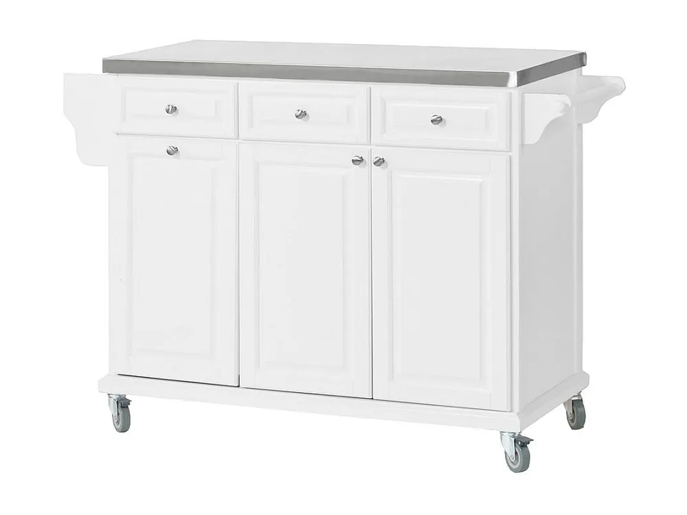 SoBuy Carrello da cucina, credenza, Mobiletto ad angolo Bianco FKW33-W