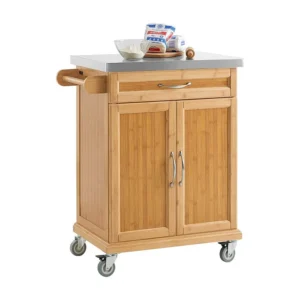 SoBuy Carrello Cucina,Credenza Cucina,Mobile Cucina Con Route,Legno FKW13-N