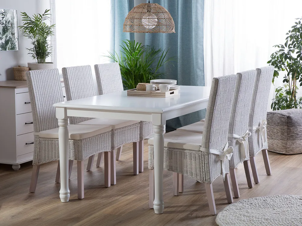 Wooden Dining Table 180 x 90 cm White CARY