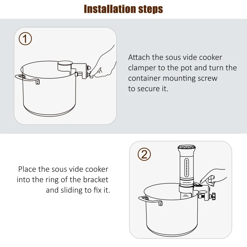 KitchenBoss Fixing bracket clamper Sous Vide Slow Cooker G300, G310, G320, G321, G322 and G330