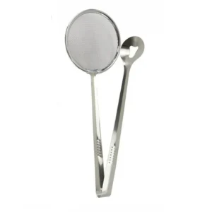 Pinza con colino per scolare frittura – Utensile da cucina multifunzione pinzetta-colino