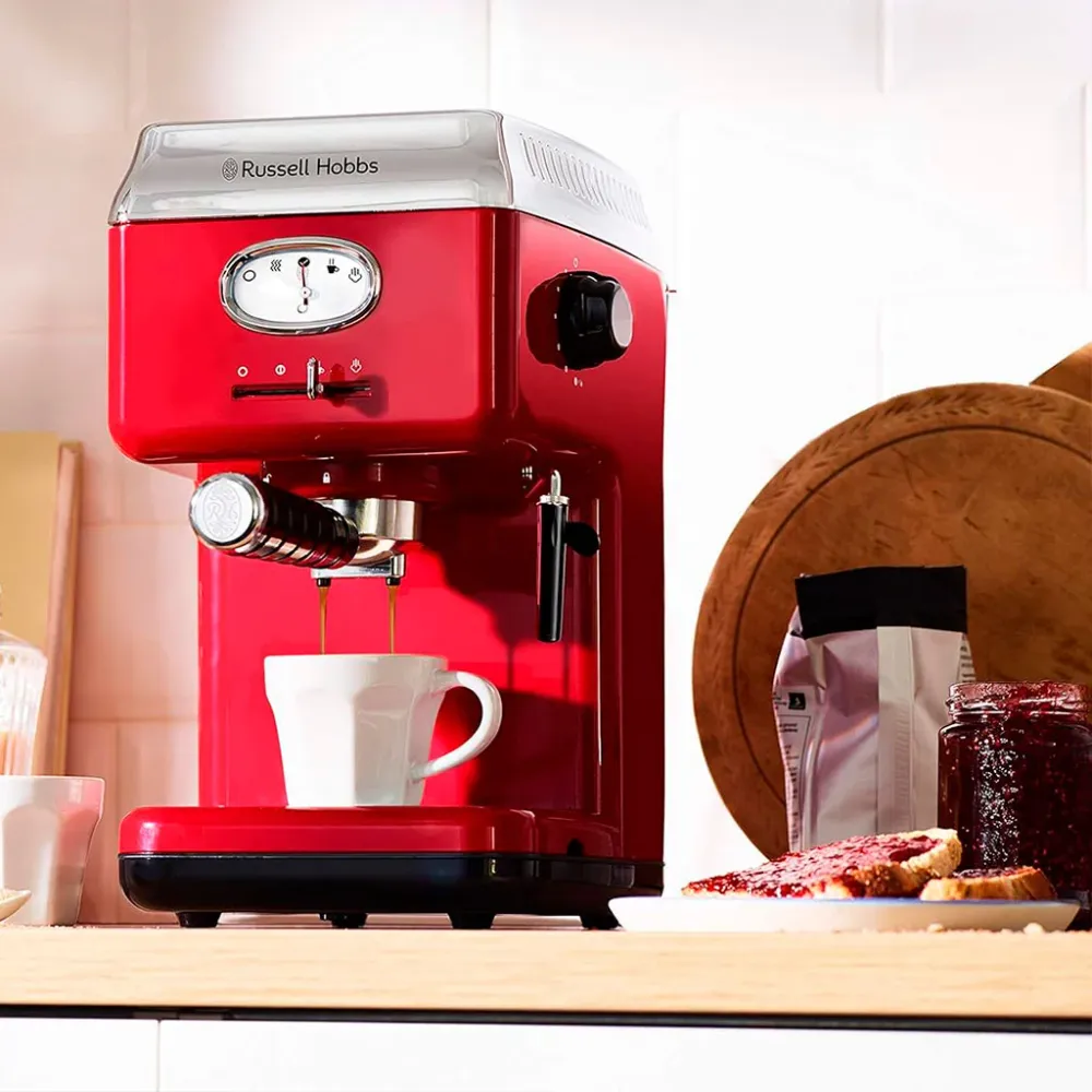 Caffè Grani Caffettiera espresso retrò nastro Russell Hobbs