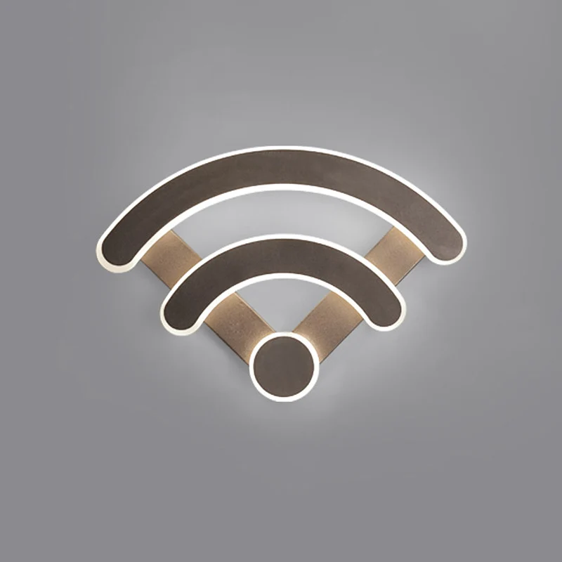 Lampada da parete nordica LED con montaggio incasso, forma di cuore, caffè, lampada da parete con testa di alce nera/Wifi,...