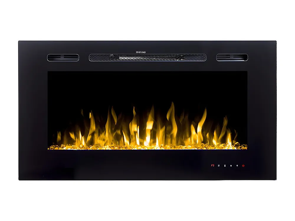 Caminetto elettrico L101,6 x P14 x H54,4 cm Nero CALBUCO