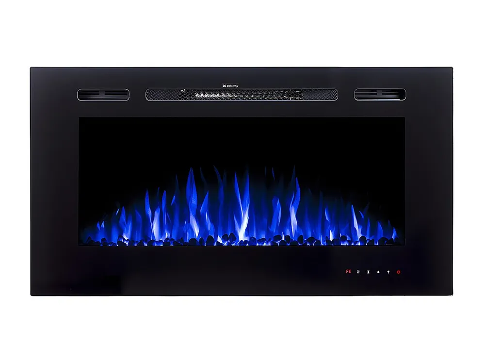 Caminetto elettrico L101,6 x P14 x H54,4 cm Nero CALBUCO
