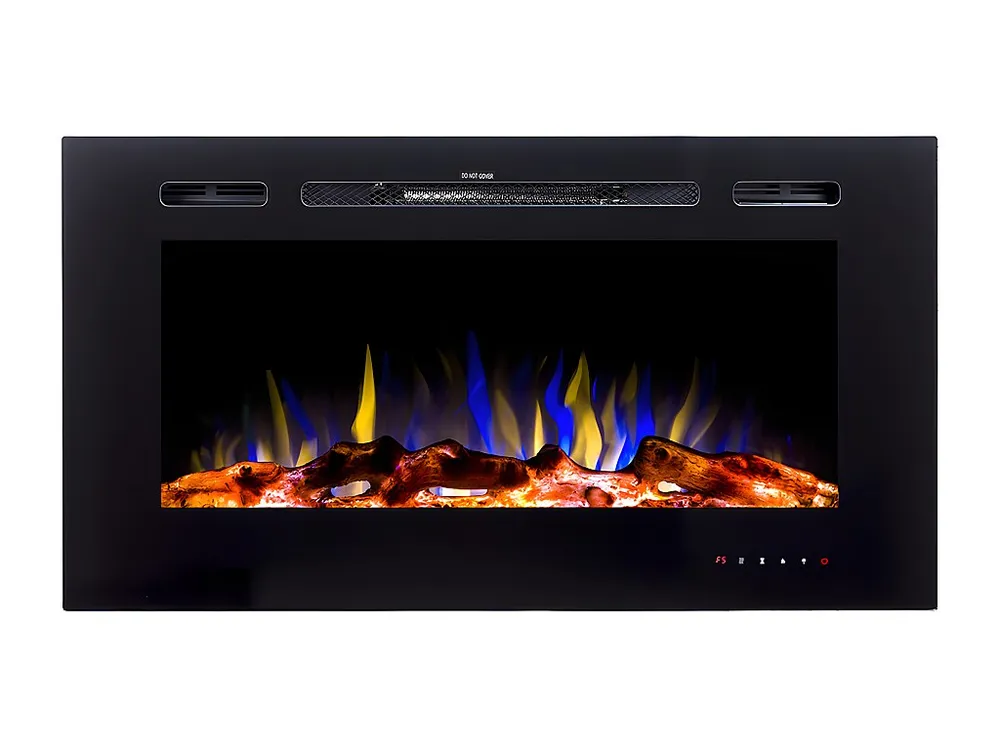 Caminetto elettrico L101,6 x P14 x H54,4 cm Nero CALBUCO