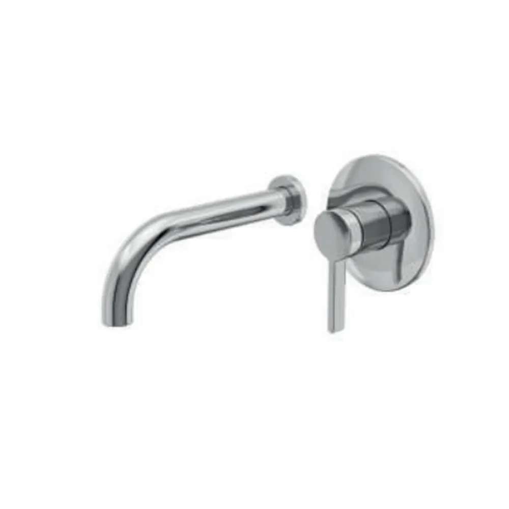 Bricco per Latte Miscelatore monocomando lavabo murale RubiFlux serie Tundra canna 20 cm - Cromo