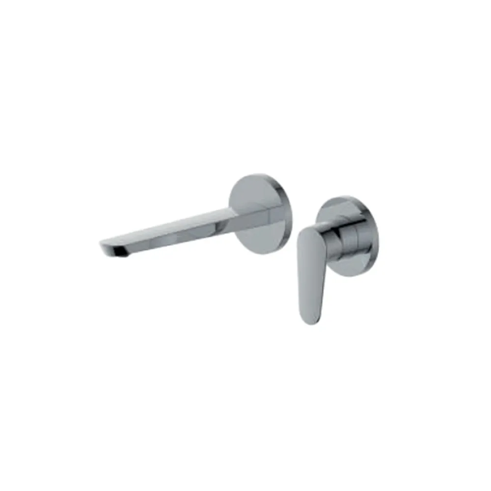 Macinacaffè Elettrico Miscelatore monocomando lavabo murale RubiFlux serie Ampra canna 25 cm - Cromo