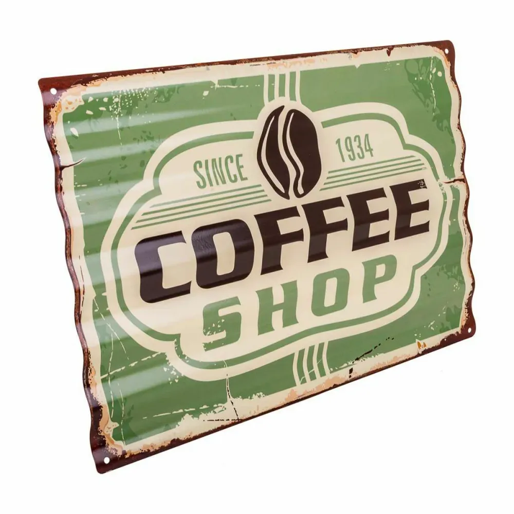 Placca da Parete Alexandra House Living Coffee Shop Ferro 59 x 1 x 40 cm Compatible con Nespresso