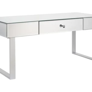 Tavolino da caffè vetro argento 110 x 47 cm NESLE | 15 Bar | Riscaldamento Rapido