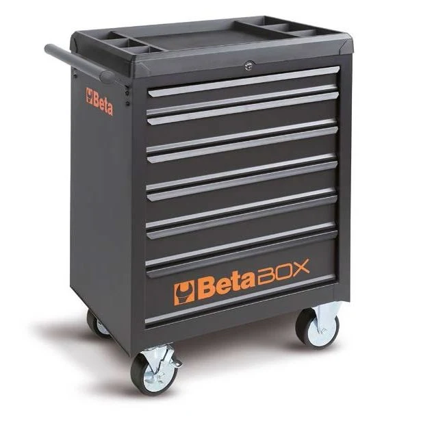 Beta Carrello Cassettiera Portautensili Acciaio Con 6 Cassetti E Serratura Bloccaggio Colore Grigio Antracite