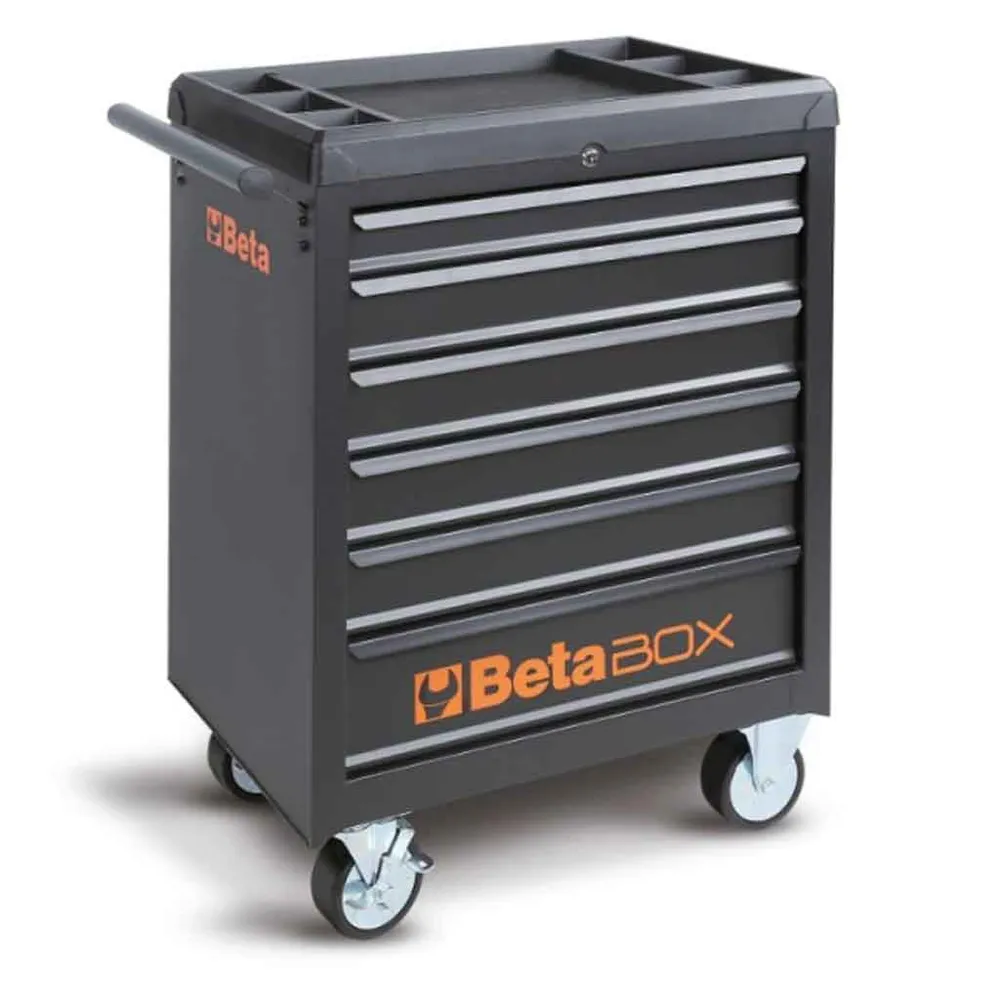 Beta Carrello Cassettiera Portautensili Acciaio Con 6 Cassetti E Serratura Bloccaggio Colore Grigio Antracite