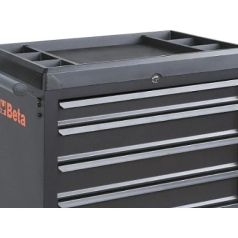 Beta Carrello Cassettiera Portautensili Acciaio Con 6 Cassetti E Serratura Bloccaggio Colore Grigio Antracite