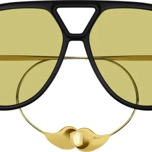 BOTTEGA VENETA BV1273S 003 Black Yellow