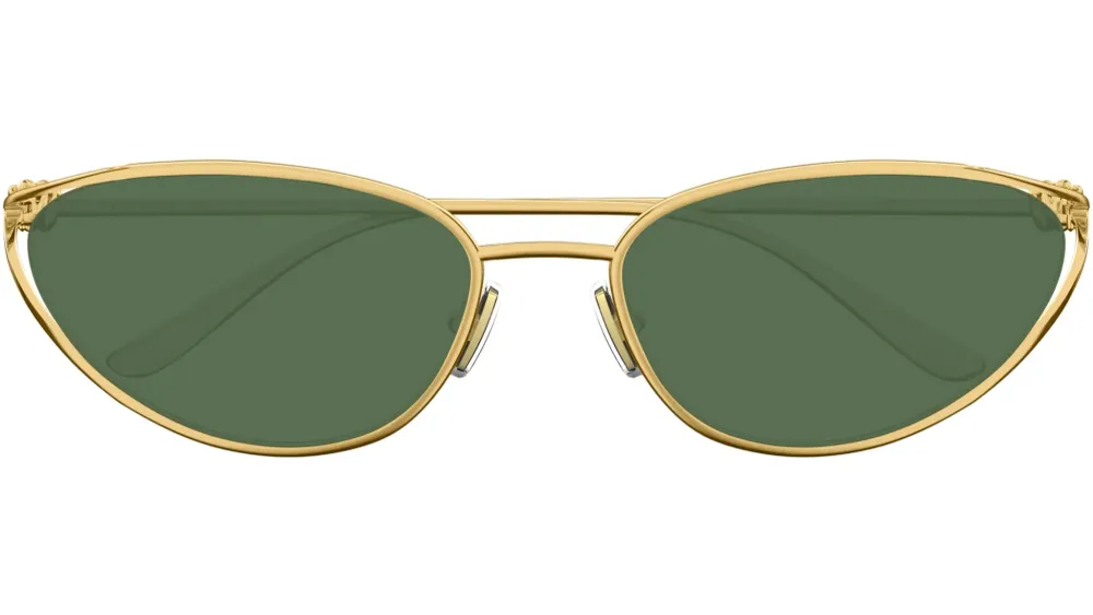 BOTTEGA VENETA BV1330S 004 Shiny Gold Green
