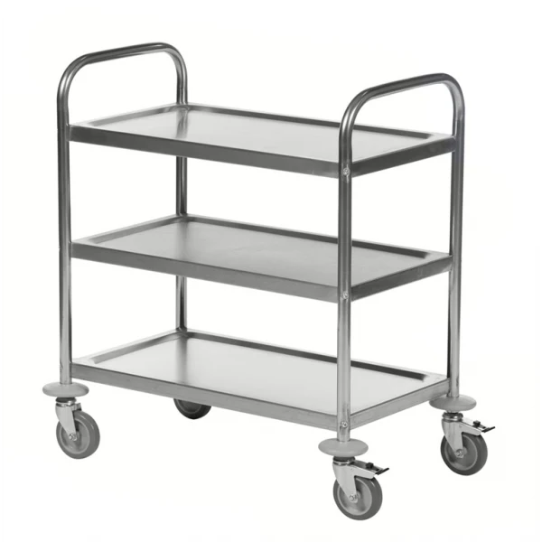 Carrello acciaio inox con 3 ripiani e molteplici applicazioni