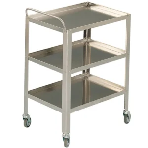 Carrello acciaio inox 3 piani - cm 70x50x80H