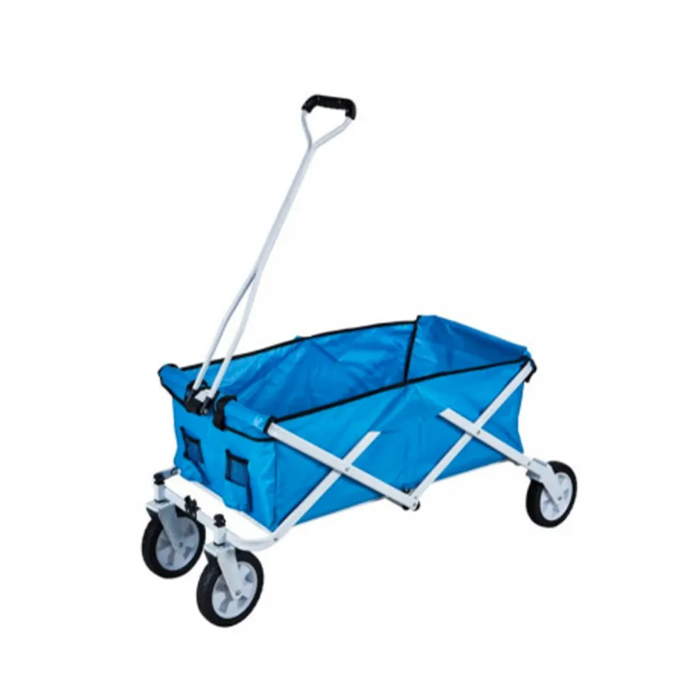 Carrello "Adriatic" struttura metallo e tessuto blu con ruote