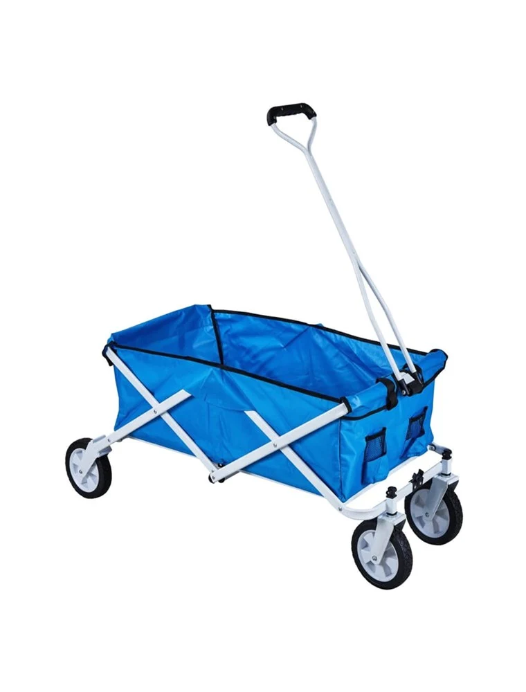 Carrello "Adriatic" struttura metallo e tessuto blu con ruote