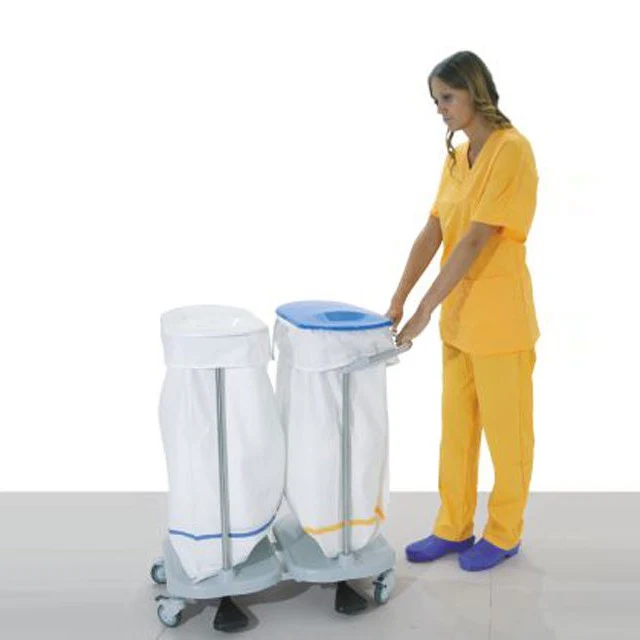 Carrello biancheria portasacco pedale - 2 sacchi