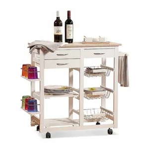 Carrello bianco 77x37xh82cm 49159