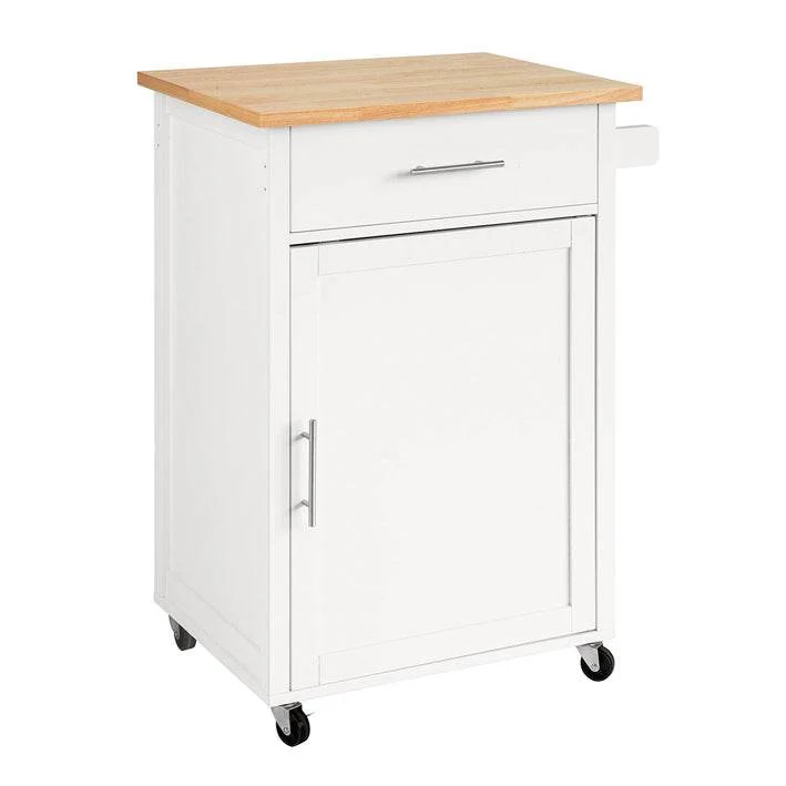 carrello da cucina | carrello laterale | carrello | bianco-naturale
