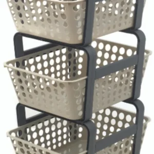 Carrello Da Cucina Con Cestelli 'Modula' Col. Tortora - Ecoplast