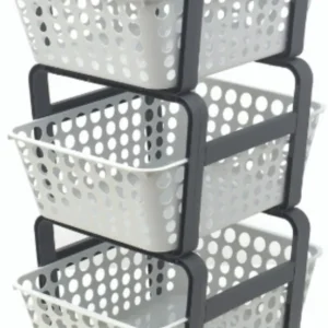 Carrello Da Cucina Con Cestelli 'Modula' Col. Ghiaccio - Ecoplast