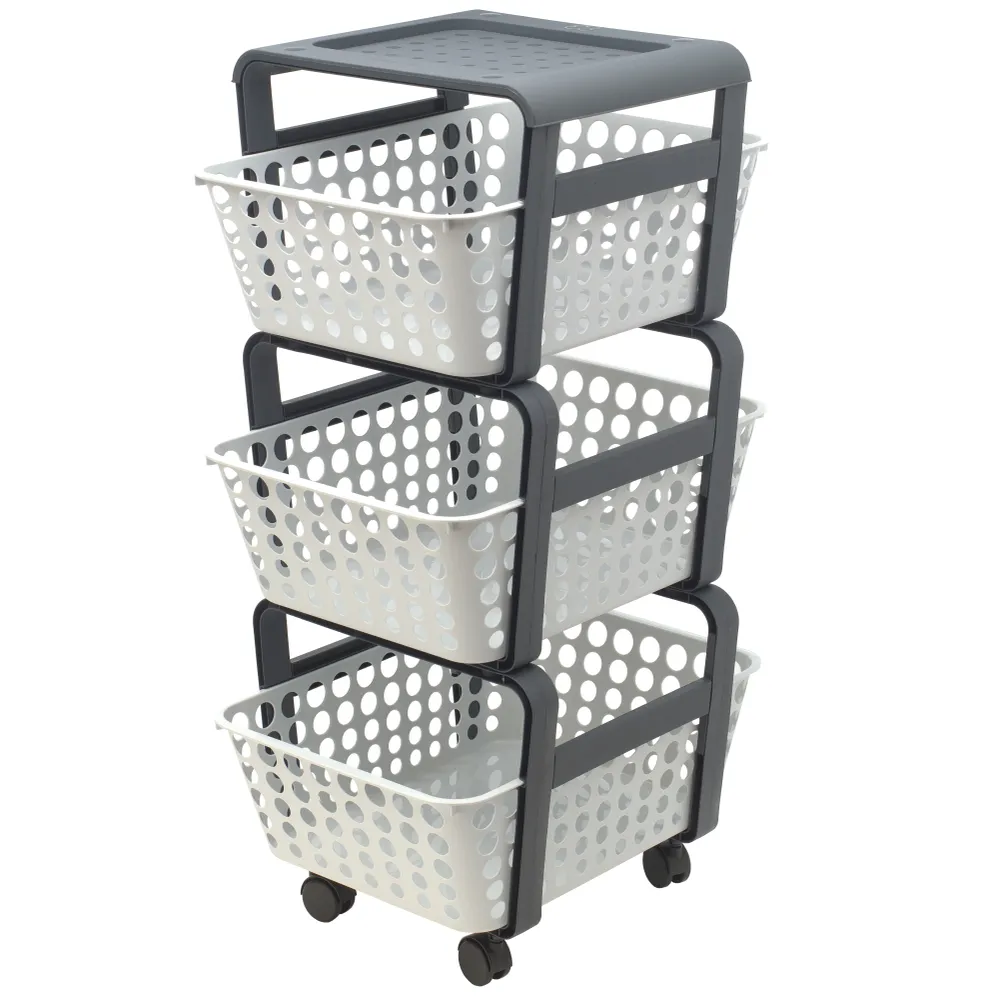 Carrello Da Cucina Modula 3 Ceste C/Ruote- 4,0 Pz