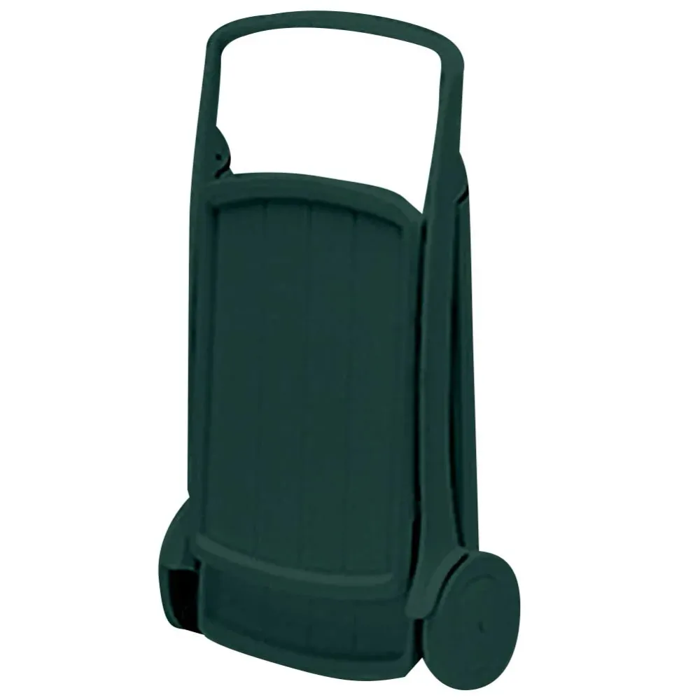 Carrello Cucina Portavivande Esterno Resina con Vassoio Portabottiglie Verde