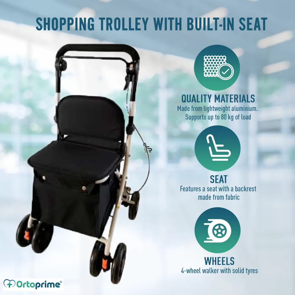 Carrello della spesa con sedile | Aiuto nella vita quotidiana