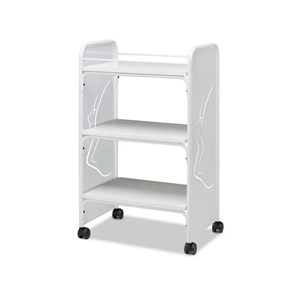 Carrello Design Acciaio con 3 ripiani Legno