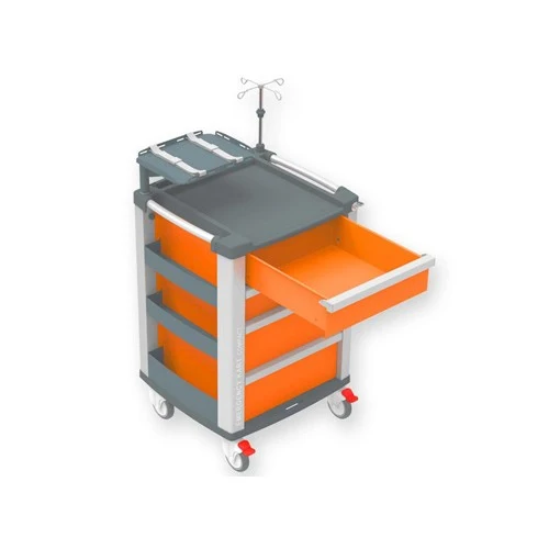 Carrello Emergenza Compact Kart - 4 Cassetti - Arancione