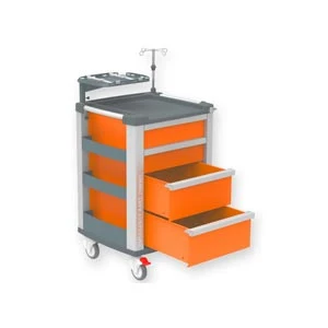 Carrello Emergenza Compact Kart - 4 Cassetti - Arancione