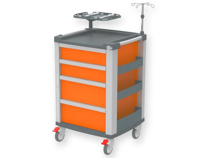 Carrello Emergenza Compact Kart - 4 Cassetti - Arancione